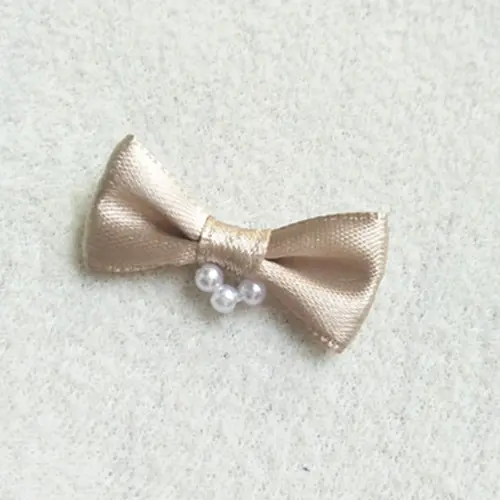nylon ribbon bow #53638 with pearl
