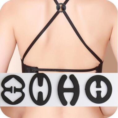 Mayrose-Plastic bra strap clips oval shape