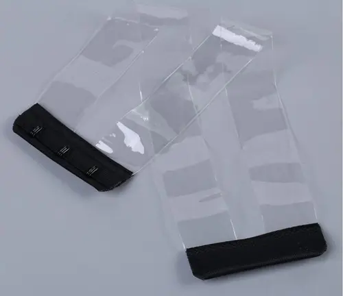 hook tape with transparent bra strap