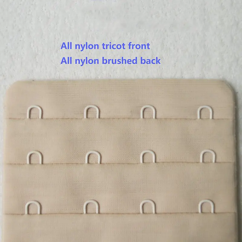 4x4/76mm all tricot front brushed back hook and eye