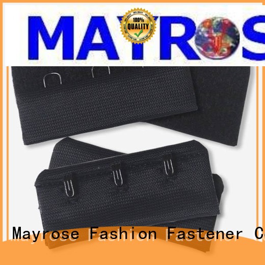 Mayrose tape hook and eye fastening for garment corset
