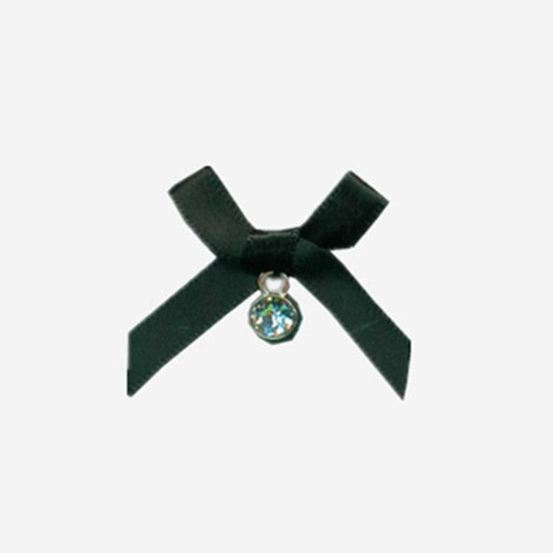 nylon ribbon bow #32 with rhinestone diamond