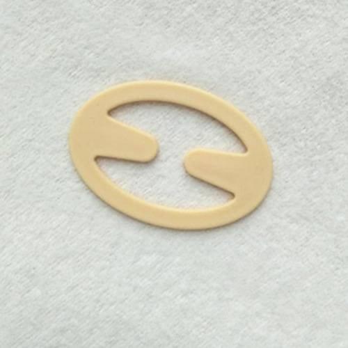 Plastic bra strap clips oval shape