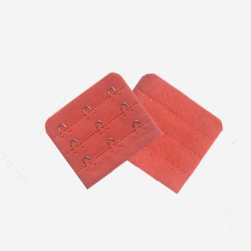 HAND Red Bra Hook and Eye Bra Strap Sew-in Fasteners - 2 Hooks - 32 mm Wide  - Pack of 2 Sets