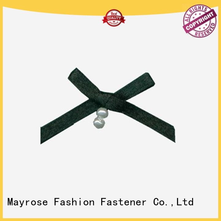 OEM wire ribbon bow pearls chiffon nylon bra with bow