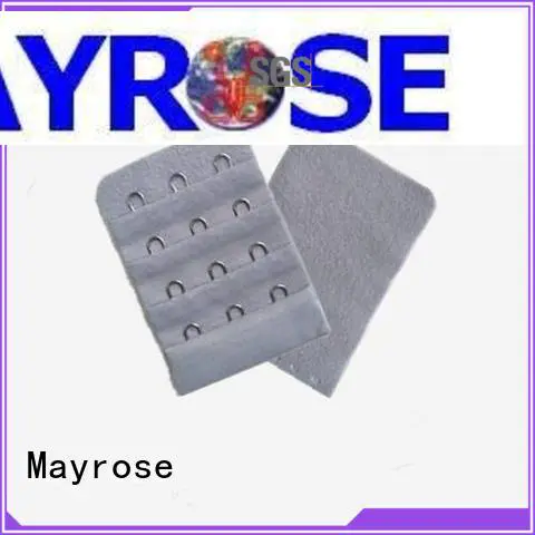 Mayrose eco-friendly bra hook and eye fasteners with silver plating lingerie