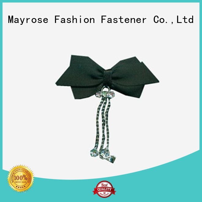 Mayrose Brand polyester pearl nylon bra with bow chiffon