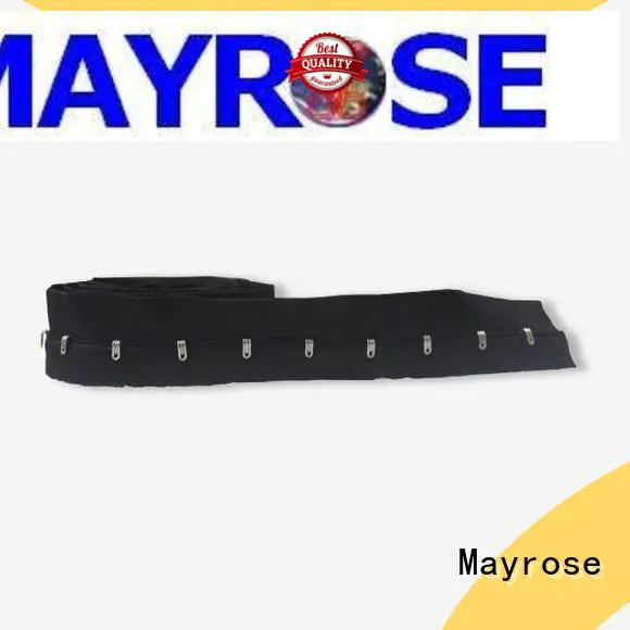 Mayrose bra hook and eye hardware with silver clothing