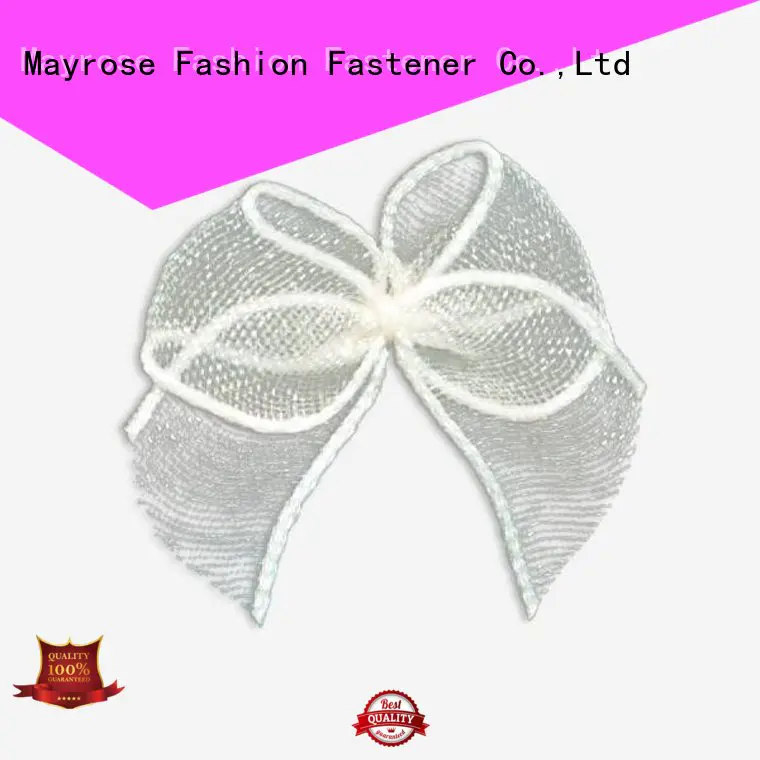 pearl chiffon wire ribbon bow Mayrose manufacture